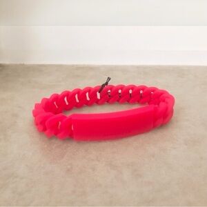 Marc by Marc Jacobs Pink Braided Silicone Bracelet-Retail $28
